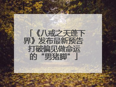 《八戒之天蓬下界》发布最新预告 打破偏见做命运的“男猪脚”