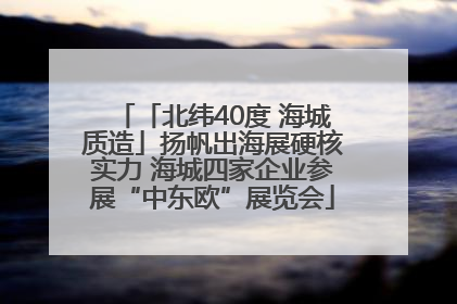 「北纬40度 海城质造」扬帆出海展硬核实力 海城四家企业参展“中东欧”展览会