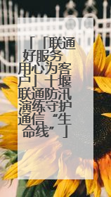 「联通好服务 用心为客户」十堰联通防汛演练守护通信“生命线”