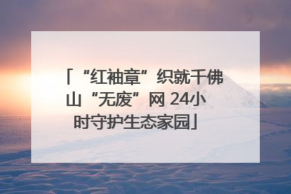 “红袖章”织就千佛山“无废”网 24小时守护生态家园