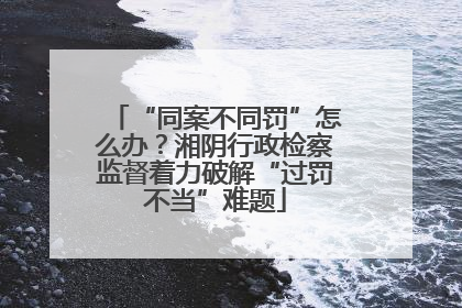 “同案不同罚”怎么办？湘阴行政检察监督着力破解“过罚不当”难题
