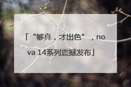 “够真，才出色”，nova 14系列震撼发布