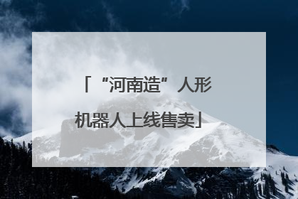 “河南造”人形机器人上线售卖