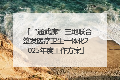 “通武廊”三地联合签发医疗卫生一体化2025年度工作方案