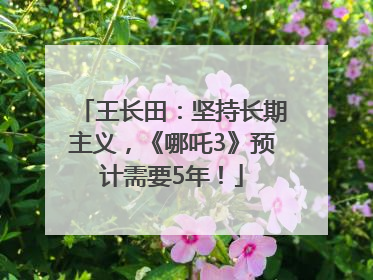 王长田：坚持长期主义，《哪吒3》预计需要5年！