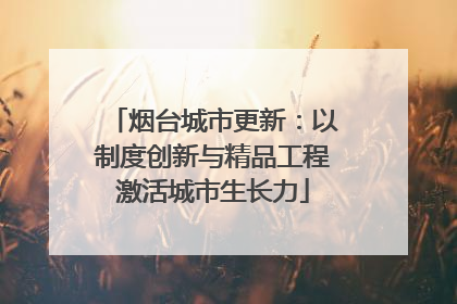 烟台城市更新：以制度创新与精品工程激活城市生长力
