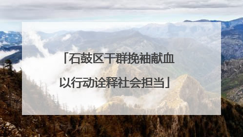 石鼓区干群挽袖献血 以行动诠释社会担当