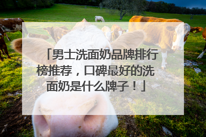 男士洗面奶品牌排行榜推荐，口碑最好的洗面奶是什么牌子！