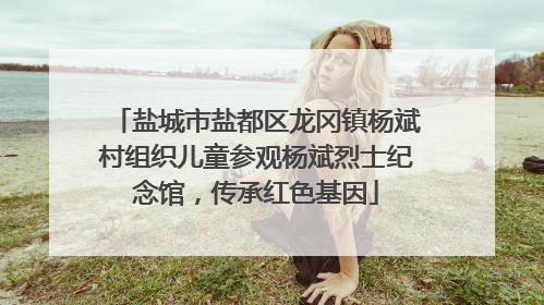 盐城市盐都区龙冈镇杨斌村组织儿童参观杨斌烈士纪念馆，传承红色基因