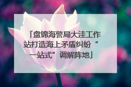 盘锦海警局大洼工作站打造海上矛盾纠纷“一站式”调解阵地