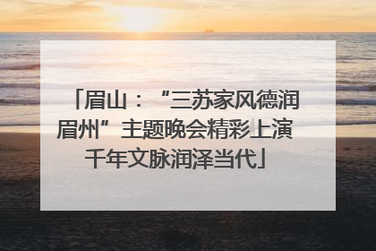 眉山：“三苏家风德润眉州”主题晚会精彩上演千年文脉润泽当代