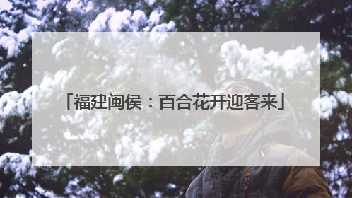 福建闽侯：百合花开迎客来