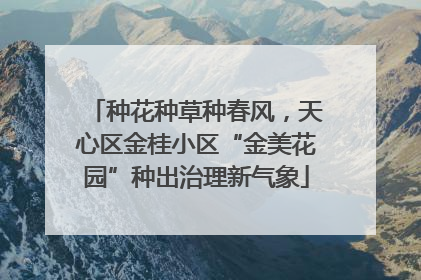 种花种草种春风，天心区金桂小区“金美花园”种出治理新气象