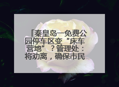 秦皇岛一免费公园停车区变“床车营地”？管理处：将劝离，确保市民正常游园