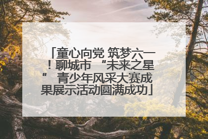童心向党 筑梦六一！聊城市 “未来之星” 青少年风采大赛成果展示活动圆满成功