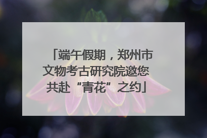 端午假期，郑州市文物考古研究院邀您共赴“青花”之约