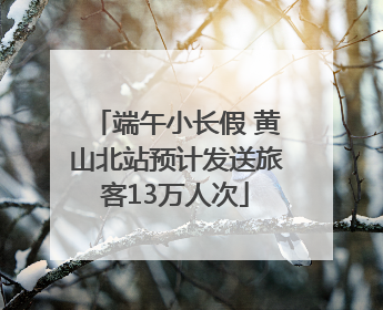 端午小长假 黄山北站预计发送旅客13万人次