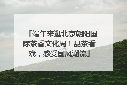 端午来逛北京朝阳国际茶香文化周！品茶看戏，感受国风潮流