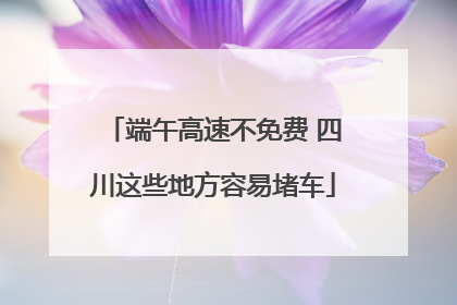 端午高速不免费 四川这些地方容易堵车