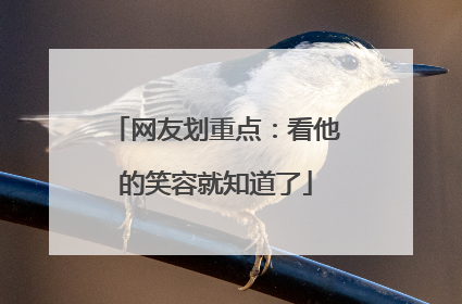 网友划重点：看他的笑容就知道了