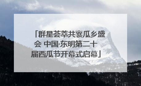 群星荟萃共襄瓜乡盛会 中国·东明第二十届西瓜节开幕式启幕
