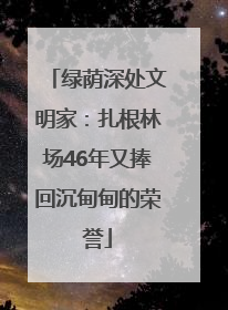 绿荫深处文明家：扎根林场46年又捧回沉甸甸的荣誉