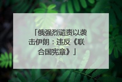 俄强烈谴责以袭击伊朗：违反《联合国宪章》