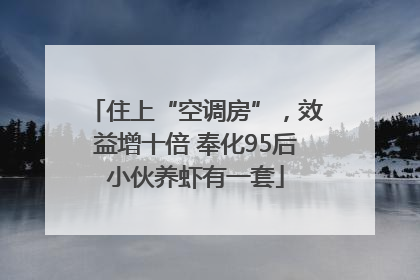 住上“空调房”，效益增十倍 奉化95后小伙养虾有一套