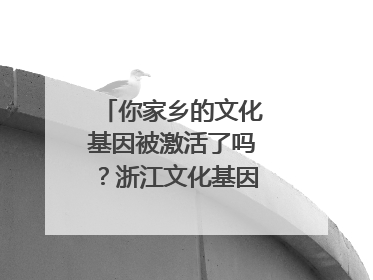 你家乡的文化基因被激活了吗？浙江文化基因图谱即将上线