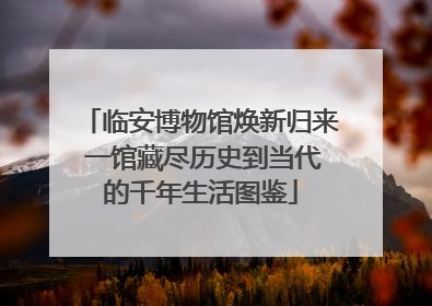 临安博物馆焕新归来 一馆藏尽历史到当代的千年生活图鉴