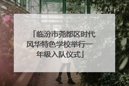 临汾市尧都区时代风华特色学校举行一年级入队仪式
