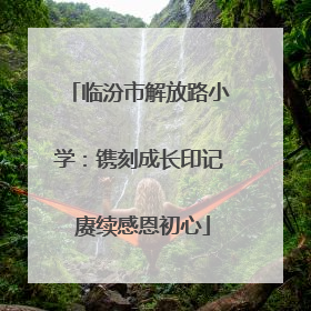 临汾市解放路小学：镌刻成长印记 赓续感恩初心