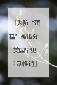 为防“蛋糕”被瓜分 美国罕见主动推销