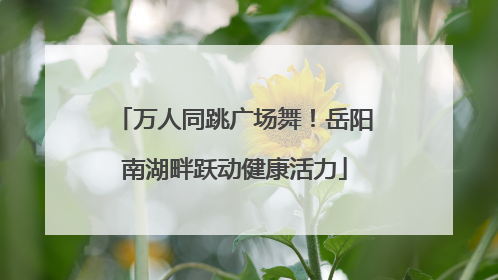 万人同跳广场舞！岳阳南湖畔跃动健康活力