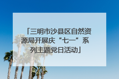 三明市沙县区自然资源局开展庆“七一”系列主题党日活动