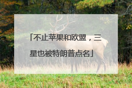 不止苹果和欧盟，三星也被特朗普点名