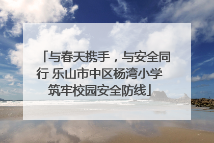 与春天携手，与安全同行 乐山市中区杨湾小学筑牢校园安全防线