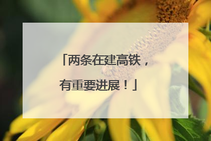 两条在建高铁，有重要进展！