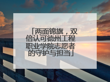 两面锦旗，双倍认可德州工程职业学院志愿者的守护与担当