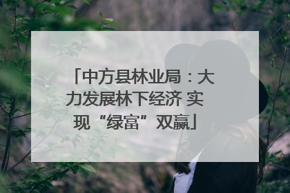 中方县林业局：大力发展林下经济 实现“绿富”双赢