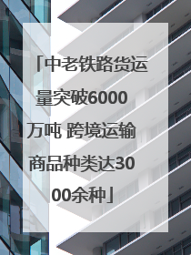 中老铁路货运量突破6000万吨 跨境运输商品种类达3000余种