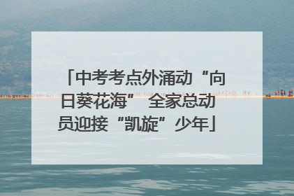 中考考点外涌动“向日葵花海” 全家总动员迎接“凯旋”少年