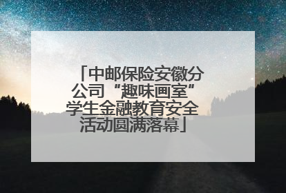 中邮保险安徽分公司“趣味画室”学生金融教育安全活动圆满落幕