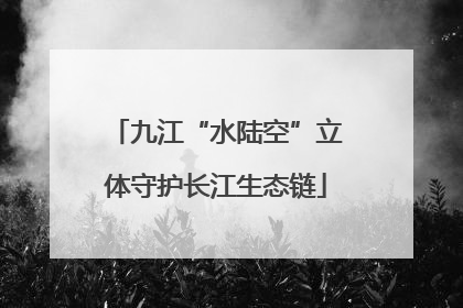 九江“水陆空”立体守护长江生态链