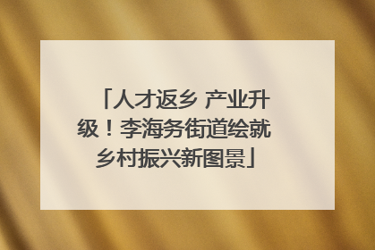 人才返乡 产业升级！李海务街道绘就乡村振兴新图景