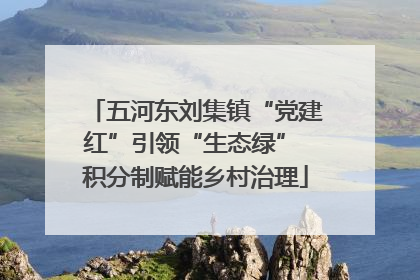 五河东刘集镇“党建红”引领“生态绿” 积分制赋能乡村治理