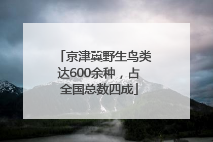 京津冀野生鸟类达600余种，占全国总数四成