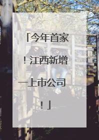 今年首家！江西新增一上市公司！