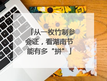 从一枚竹制参会证，看湖南节能有多“拼”