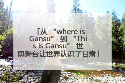 从 “where is Gansu” 到 “This is Gansu” 世博舞台让世界认识了甘肃